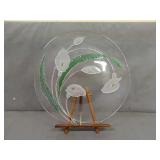 Decorative glass platter