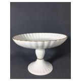 Lennox Holiday Compote 5" tall decorated with