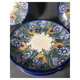 Lot of handmade Polish Pottery plates