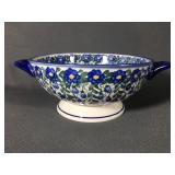 Handmade Polish Pottery Pedestal Strainer