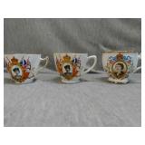Lot of 3 Royal Coronation tea cups