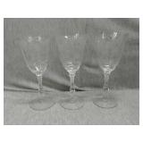 Lot of 3 Crystal etched glassware