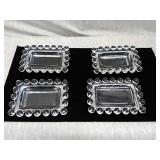 Lot of 4 Candlewick butter pat plates