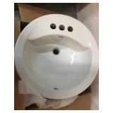 American Standard round bathroom sink with scotch