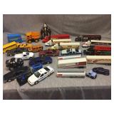 Box lot of vintage transports and toy car