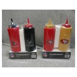 Lot of 2 NFL CONDIMENT sets