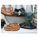 Lot of 5 leather hand bags
