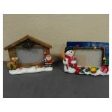 Lot of 2  Decorative Christmas photo frames