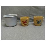 Lot of 3 Ceramic planters