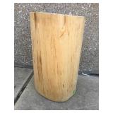Wood stump stool