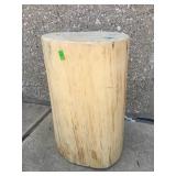 Wood stump stool