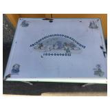 Vintage porcelain top metal play table