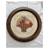 Vintage Framed Cross Stitch Needlepoint