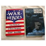 2 Book Lot - Fighter Pilot's Heaven - War Heroes