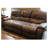 Power Leather Dual Reclining Sofa