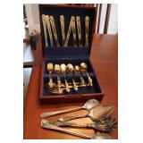 Gold Tone Flatware & Serve ware