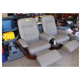 Leather Mod Lounge Chairs