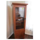 Pressed wood Glass Front Cabinet