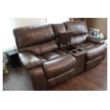 Leather Dual Reclining Love Seat