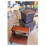 Nested Ottoman Set, Wood Step