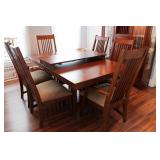 Mission Style Dining Table & 6 Chairs