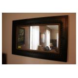 Carved Wood Modern Mirror