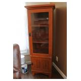 Pressed wood Glass Front Cabinet