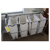 4 Bin Rolling Hamper Set