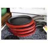 Cast Iron Fajita Plates w Boards