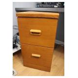 Oak 2 Drawer File Cabinet
