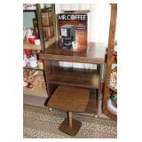 Box of Towels, Plant Stand, Microwave Stand