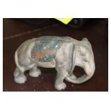 7" Metal Painted Elephant