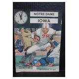 1959 Norte Dame Vs. Iowa Program
