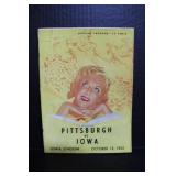 1951 Pittsburgh Vs. Iowa Program