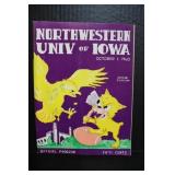 1960 Northwestern Vs. Iowa Program w/ticket stubs