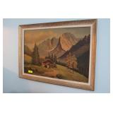 Large Mountain Scene Picture