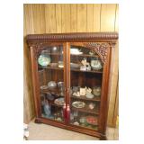 Oak Antique Glass Front China Cabinet