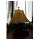 Vintage MCM Black Panther Lamp