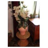 Flower Vase & MCM Bamboo Stand