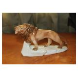Vintage Porcelain Roaring Lion Figurine