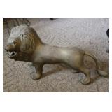 19" Brass Roaring Lion