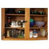 Green Glass Dish Set, Spice Sets