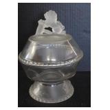 9" EAPG Frosted Lion