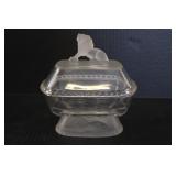 7 1/2" EAPG Frosted Lion