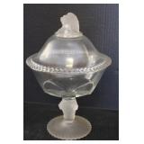 13" EAPG Frosted Lion