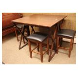 Modern Folding High Top Table and Stools