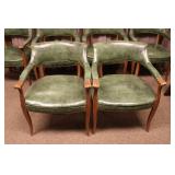 Vintage Green Vinyl with Nail Head Chairs