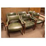 Vintage Green Vinyl with Nail Head Chairs