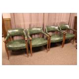 Vintage Green Vinyl with Nail Head Chairs