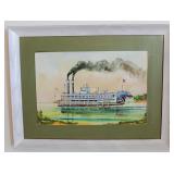 Original Ralph Law Watercolor of Eloise Paddleboat
